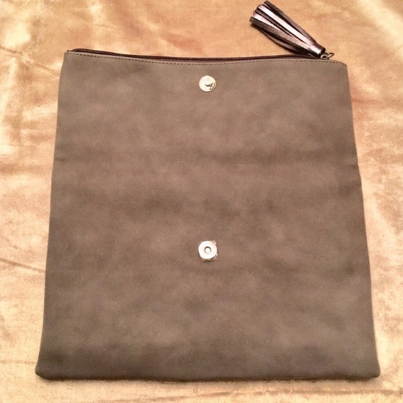 Lord & Taylor Fold Over Metallic Clutch - Picture 2 of 3